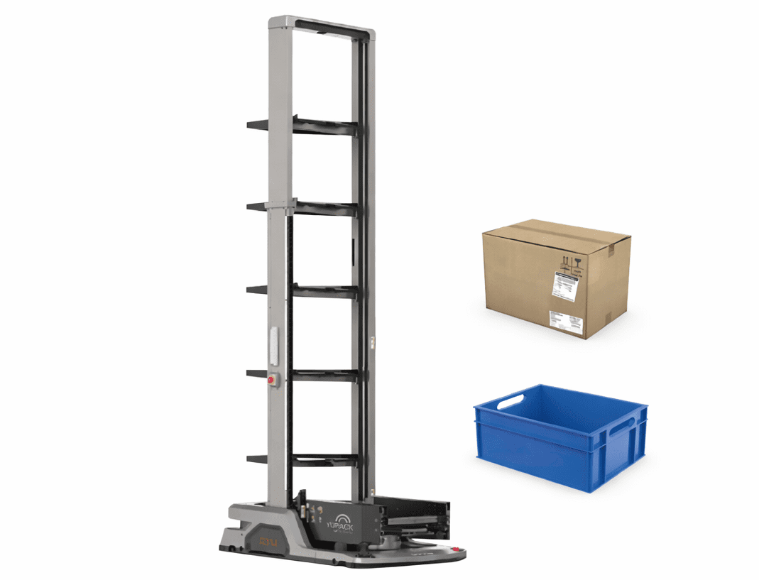 Carton or Case Picking to Person by AGV